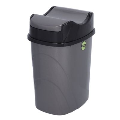 Royalford 15L Wet/Dry Dustbin- RF10115| Stylish and Durable Trash Can for Home, Office, Bathroom, School, Restaurant| Multi-Purpose Bin with Sturdy Construction| Grey