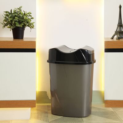 Royalford 15L Wet/Dry Dustbin- RF10115| Stylish and Durable Trash Can for Home, Office, Bathroom, School, Restaurant| Multi-Purpose Bin with Sturdy Construction| Grey