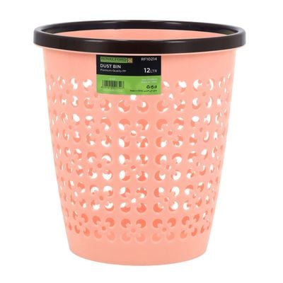 Dust Bin, 12L PP Circular Wastebasket Trash Can | RF10214 | Portable & Lightweight Waste Basket | Garbage Bin for Bathrooms, Kitchens, Home Offices, Dorm Rooms