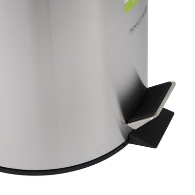 Royalford 5 liter Pedal Dustbin- RF12089/ Step On, Steel Pedals, Iron Handle, Plastic Base, for Waste Disposal, with Removable Inner bucket/ Trash Can for Home, Office, Bathroom, School, Restaurant/ Stainless Steel Bin, Slow Closing Lid and Hands Free Opening/ Silver Royalford 5 liter Pedal Dustbin- RF12089/ Step On, Steel Pedals, Iron Handle, Plastic Base, for Waste Disposal, with Removable Inner bucket/ Trash Can for Home, Office, Bathroom, School, Restaurant/ Stainless Steel Bin, Slow Closing Lid and Hands Free Opening/ Silver