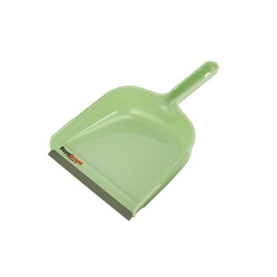 Royalford Dustpan with Brush-RF12138| Dustpan with 2-in-1 Brush with TPR Brush and Squeegee, Comfortable Grip| Multi-Purpose Cleaning Tool Perfect for Home, Kitchen, Office Use| Highly Durable, Light-Weight and Elegant Design| Green