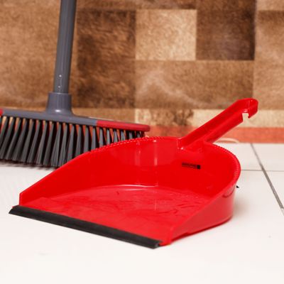 Royalford One Click Series - Dustpan | RF8838 | Long Handle with Polymer Construction - Dust Clearing and Picking Tool Perfect for Home or Office Use - Accommodates Any Broom/Hand Brush - Dust Pan Scoop Sweeper