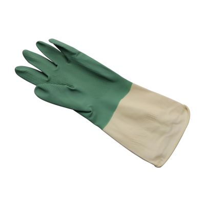 Cleaning Gloves, Natural Latex Comfortable Gloves, RF10491 | 2pcs Reusable Convenient Grip Gloves | Non-Slip Surface & Long Sleeves for Kitchen Cleaning/ Working/ Gardening