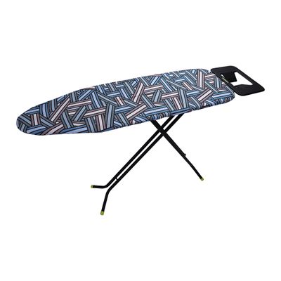 Royalford RF8523 Ironing Board with Steam Iron Rest | Steel | 110 x 34 cm | Heat Resistant | Contemporary Lightweight Iron Board with Adjustable Height and Lock System (Blue & White)