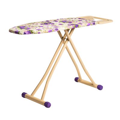 Royalford RF7138 Mesh Ironing Board | 41x116 Cm | Portable | Steam Iron Rest | Heat Resistant Cover | Contemporary Lightweight Board with Adjustable Height & Rubber Feet Cover