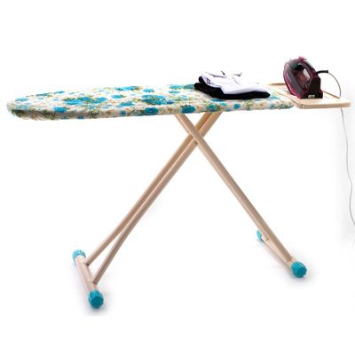 Royalford RF7138 Mesh Ironing Board | 41x116 Cm | Portable | Steam Iron Rest | Heat Resistant Cover | Contemporary Lightweight Board with Adjustable Height & Rubber Feet Cover