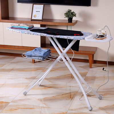 Royalford RF1968IB 144 x 38 cm Ironing Board with Steam Iron Rest, Heat Resistant, Contemporary Lightweight Iron Board with Adjustable Height and Lock System