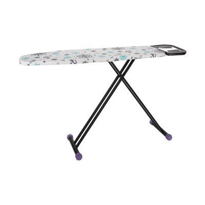 Royalford Ironing Board- RF11913| 114x33 CM, Ironing Table with Steel Frame| With Adjustable Height Mechanism| Heat Resistant Cotton Cover and Iron Rest| Perfect for Home, Apartments, Hostels, Etc.| White