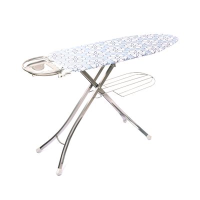 Royalford RF365IBL 127x46 cm Ironing Board with Steam Iron Rest, Heat Resistant, Contemporary Lightweight Iron Board with Adjustable Height and Lock System