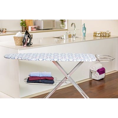 Royalford RF365IBL 127x46 cm Ironing Board with Steam Iron Rest, Heat Resistant, Contemporary Lightweight Iron Board with Adjustable Height and Lock System