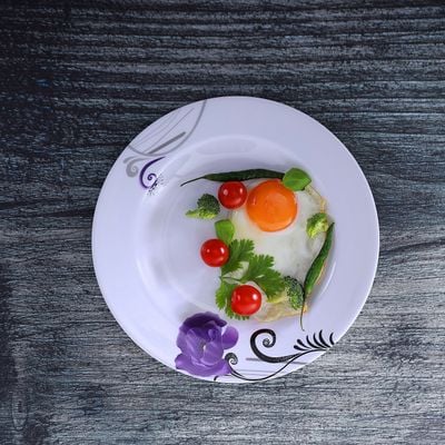 Royalford RF6728 10" Melamine Deep Plate - Soup Plates Pasta Plates | plate with playful Classic decoration, dishwasher safe | Ideal for Soup, Deserts, Ice Cream & More