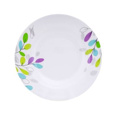 Royalford RF7262 10" Deep Melamine Plate - Soup Plates Pasta Plates | Plate with Playful Classic Decoration | Ideal for Soup, Rice, Hot Cereal, Oatmeals, Salad, Deserts, Ice Cream & More