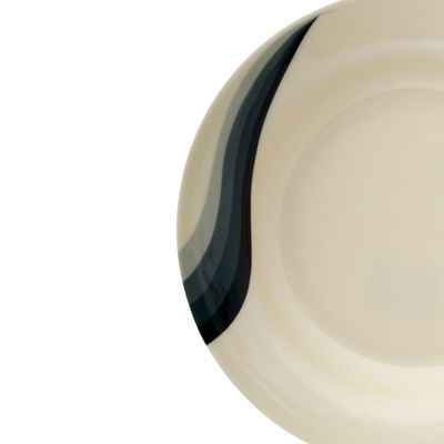 Royalford RF8022 10" Melamine Ware Super Rays Deep Plate - Soup Plates Pasta Plates | plate with playful Classic decoration, dishwasher safe | Ideal for Soup, Deserts, Ice Cream & More