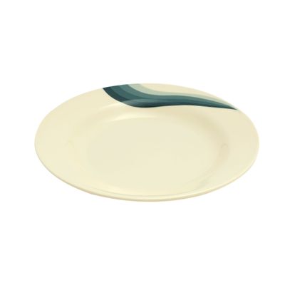 Royalford RF8022 10" Melamine Ware Super Rays Deep Plate - Soup Plates Pasta Plates | plate with playful Classic decoration, dishwasher safe | Ideal for Soup, Deserts, Ice Cream & More