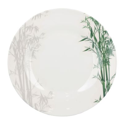 Royalford 10-inch Dinner Plate - Meal Plates Pasta Plates | Plate with Elegant Bamboo Design | Deep Plate | Dining Party Restaurant Round Serving Dish for Steak, Pizza, Salad, Pasta, Pie & More