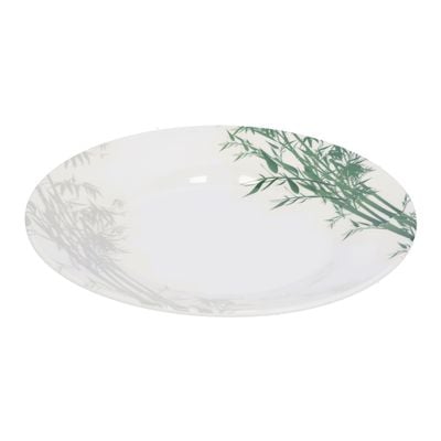 Royalford 10-inch Dinner Plate - Meal Plates Pasta Plates | Plate with Elegant Bamboo Design | Deep Plate | Dining Party Restaurant Round Serving Dish for Steak, Pizza, Salad, Pasta, Pie & More