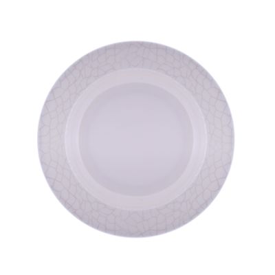 Royalford RF4491 8" Melamine Ware Deep Plate - Soup Deep Plate Pasta Plate | Plate with Playful Classic Decoration, Dishwasher Safe | Ideal for Soup, Deserts, Ice Cream & More