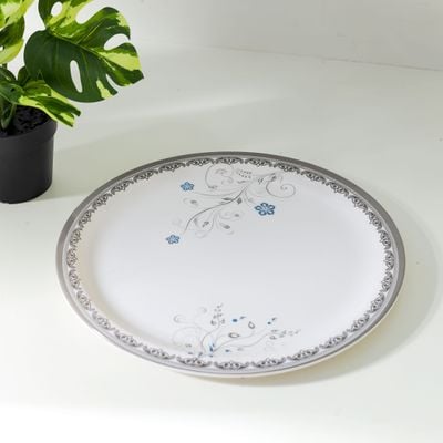 Melamineware Round Dinner Plate, 11" Serving Plate, RF10601 | Plate with Elegant Floral Design | Ideal for Dinner, Lunch, Breakfast, Parties & More