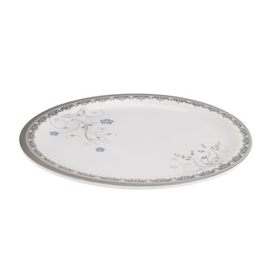 Melamineware Round Dinner Plate, 11" Serving Plate, RF10601 | Plate with Elegant Floral Design | Ideal for Dinner, Lunch, Breakfast, Parties & More