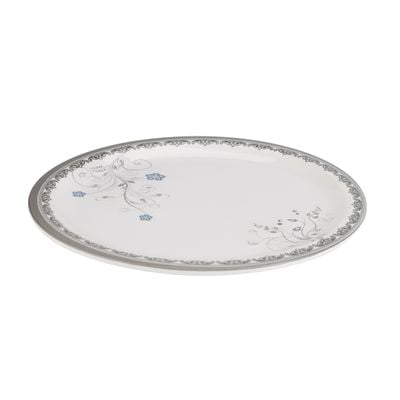 Royalford Melamineware Round Dinner Plate, 11" Serving Plate, RF10601 | Plate with Elegant Floral Design | Ideal for Dinner, Lunch, Breakfast, Parties & More