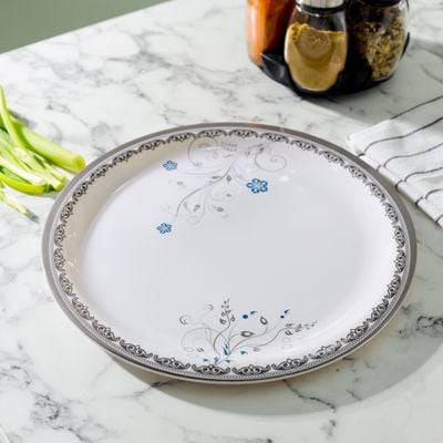 Melamineware Round Dinner Plate, 11" Serving Plate, RF10601 | Plate with Elegant Floral Design | Ideal for Dinner, Lunch, Breakfast, Parties & More