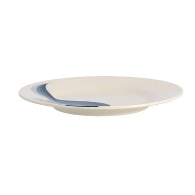 Royalford 10" Melamine Ware Super Rays Flat Plate - Pasta Plates | plate with playful Classic decoration, dishwasher safe | Ideal for Soup, Deserts, Ice Cream & More (Green)