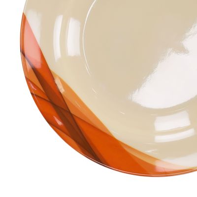 Royalford 9" Melamine Ware Super Rays Deep Plate - Soup Plates Pasta Plates | plate with playful Classic decoration, dishwasher safe | Ideal for Soup, Deserts, Ice Cream & More