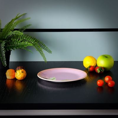 Royalford 8" Side Plate- RF11781| Premium-Quality Melamineware, Light-Weight and Food-Grade Plate with Elegant Floral Design| Perfect for Serving and Eating Food| Dishwasher-Safe and Chip-Resistant| Pink