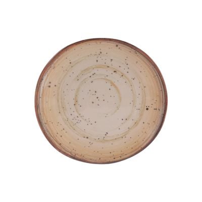 Royalford 9.0" Fine Stone Melamineware Flat Plate- RF12378/ Elegant Color, Perfect for Entrees, Pasta, Salads, Desserts, Sandwiches, Steaks, Main Course Meals/ Lightweight Flatware, Serveware, Dishwasher-Safe and Microwave Safe / Brown