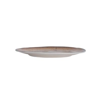 Royalford 9.0" Fine Stone Melamineware Flat Plate- RF12378/ Elegant Color, Perfect for Entrees, Pasta, Salads, Desserts, Sandwiches, Steaks, Main Course Meals/ Lightweight Flatware, Serveware, Dishwasher-Safe and Microwave Safe / Brown