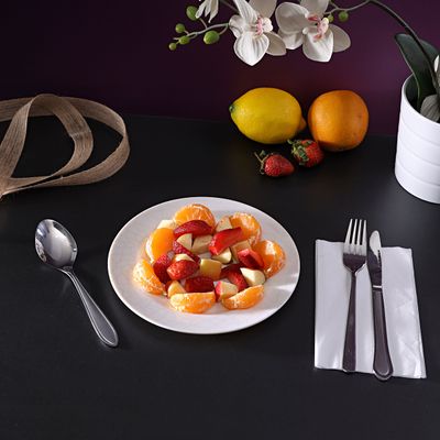 Royalford RF4489 8" Melamine White Pearl Dinner - Soup Deep Plate Pasta Plate | Plate with Playful Classic Decoration, Dishwasher Safe | Ideal for Soup, Deserts, Ice Cream & More