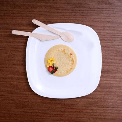 Royalford Melamineware Square Plate | 10.5 inch Dinner Plate | RF9859 | Pasta Plate Made with Durable Material | BPA Free Plate | Ideal for Snacks, Salad, Desserts, Ice Cream & More (White)