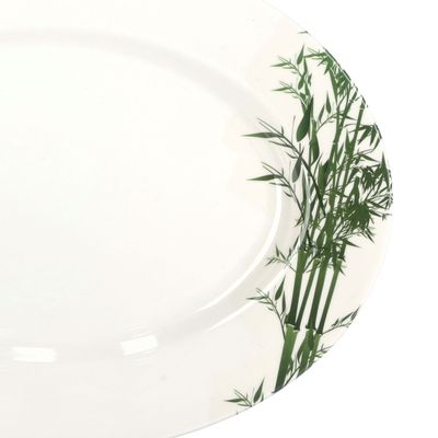 Royalford Melamineware Oval & Dinner Plates, 14" Deep Plate, RF9893 | Plate with Elegant Floral Design | Ideal for Dinner, Lunch, Breakfast, Parties & More