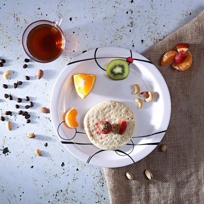 Royalford 10.5" Melamine Plate | Soup Plates Pasta Plates | RF6734 | Plate with Playful Classic Decoration, Dishwasher Safe | Ideal for Rice, Hot Cereal, Oat Meals, Salad, Deserts, Ice Cream & More