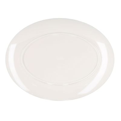 Melamine White Pearl Oval Plate, 16 Inch