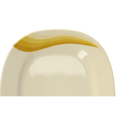 Royalford RF8051 14" Melamine Ware Super Rays Oval Plate - Pasta Plates | plate with playful Classic decoration, dishwasher safe | Ideal for Soup, Desserts, Ice Cream & More (Orange)