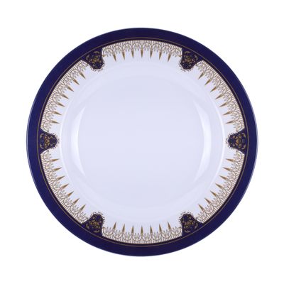 Royalford 10" Soup Plate - Soup Plates Pasta Plates | plate with playful Classic decoration, dishwasher safe | Ideal for Soup, Deserts, Ice Cream & More