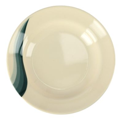 Royalford 9" Melamine Ware Super Rays Flat Plate - Pasta Plates | plate with playful Classic decoration, dishwasher safe | Ideal for Soup, Deserts, Ice Cream & More (Green)