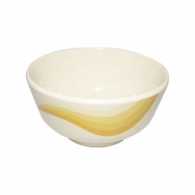 3.5-inch Melamine Ware Super Rays Round Bowl - Portable, Lightweight Bowl Breakfast Cereal Dessert Serving Bowl | Ideal for Rice, Pasta, Deserts, Icecream & More (Orange)