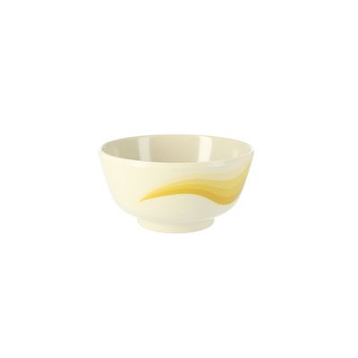 Royalford 4.5" Melamine Ware Super Rays Round Bowl - Portable, Lightweight Bowl Breakfast Cereal Dessert Serving Bowl | Dishwasher & Microwave Safe | Ideal for Rice, Pasta, Deserts, Icecream & More (Orange)