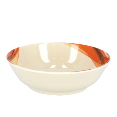 Royalford 7.5-inch Melamine Ware Super Rays Serving Bowl - Portable, Lightweight Breakfast Cereal Dessert Serving Bowl | Dishwasher & Microwave Free | Ideal for Rice, Pasta, Desserts & More| Brown