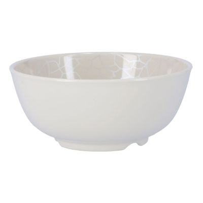 Royalford RF5091 6" Melamine Ware Bowl - Portable, Durable, Lightweight Bowl Breakfast Cereal Dessert Serving Bowl | Ideal for Rice, Pasta, Deserts, Icecream & More (White Pearl)