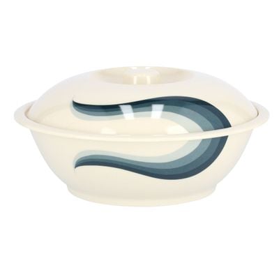 Royalford RF8034 10" Melamine Ware Super Rays Bowl with Lid - Portable, Lightweight Bowl Breakfast Cereal Dessert Serving Bowl | Ideal for Rice, Pasta, Deserts, Icecream & More (Green)