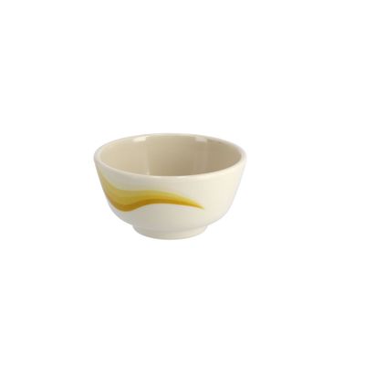 Royalford RF8704 3.5" Melamine Ware Super Rays Round Bowl | Portable, Lightweight Bowl Breakfast Cereal Dessert Serving Bowl | Ideal for Rice, Pasta, Desserts, Icecream & More (Orange)