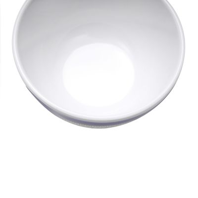 Royalford RF1080-RB3.5 3.5" Melamine Rice Bowl | Portable | Lightweight Bowl Breakfast Cereal Dessert Serving Bowl | Ideal for Rice, Pasta, Deserts, Icecream & More | White & Blue