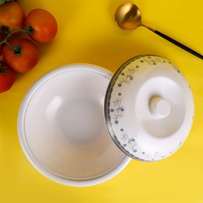 Royalford Melamine Ware Serving Bowl with Lid, RF10613 | 8.5" Portable, Lightweight Bowl for Serving Breakfast, Lunch, Dinner, Dessert, Rice, Cereal, Salad, Fruit, Pasta