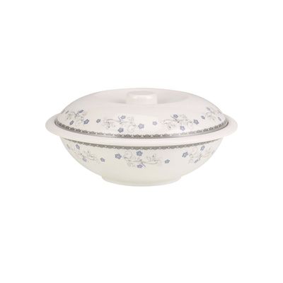 Royalford Melamine Ware Serving Bowl with Lid, RF10613 | 8.5" Portable, Lightweight Bowl for Serving Breakfast, Lunch, Dinner, Dessert, Rice, Cereal, Salad, Fruit, Pasta