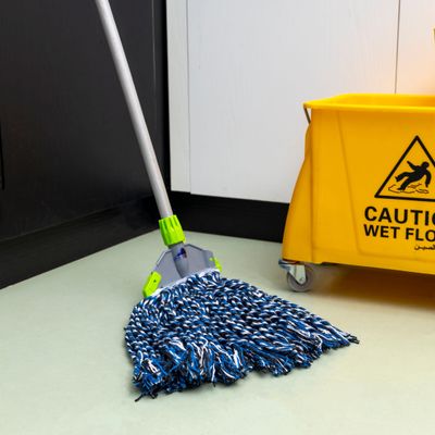 Royalford Multi Colour Cotton Mop, PVC Coated Wooden Handle, RF10100 | For All Types of Surfaces | Easy Cleaning | Faster Dehydration | Highly Absorbent | 100% Cotton Threads