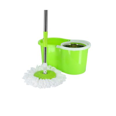 Royalford RF7709 Mop and Bucket Set | Modern Spin 360 Degree Spinning Mop Bucket Home Cleaner| Extended Easy Press Stainless Steel Handle and Easy Wring Dryer Basket for Home Kitchen Floor Cleaning