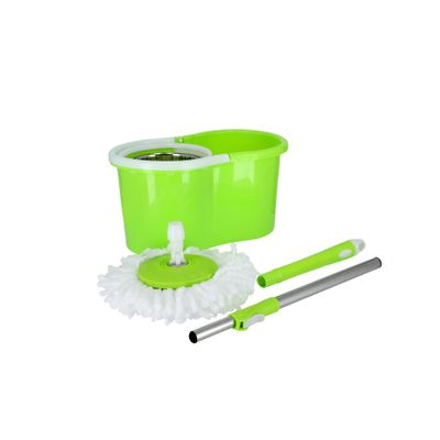 Royalford RF7709 Mop and Bucket Set | Modern Spin 360 Degree Spinning Mop Bucket Home Cleaner| Extended Easy Press Stainless Steel Handle and Easy Wring Dryer Basket for Home Kitchen Floor Cleaning